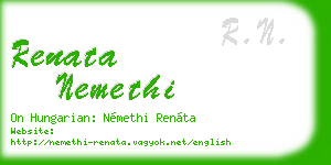 renata nemethi business card